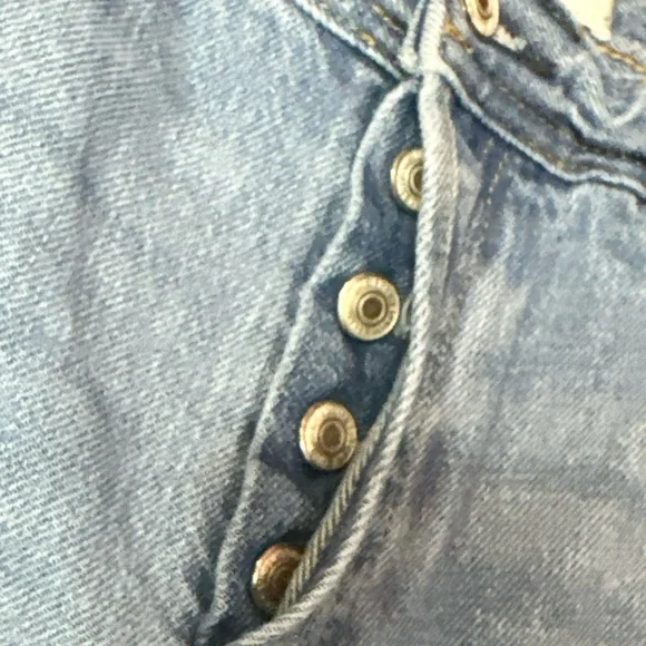 We The Free Maggie Mid Rise Straight Distressed Jeans in Light Stone - Picture 12 of 16